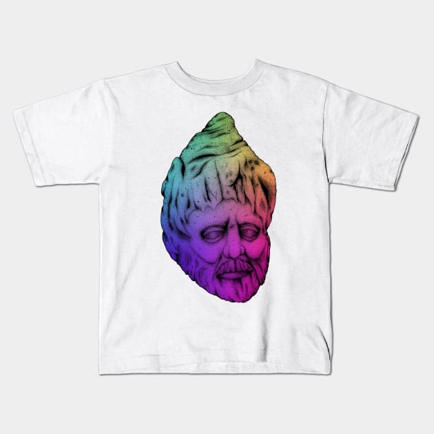 Stone Head Kids T-Shirt by JupiterVII1